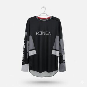 Renen USA Jersey MX Motocross ATV VTT MTB Mountain Bike L Large Black Grey